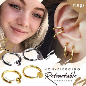 Non-Piercing Retractable Earrings